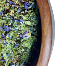 Load image into Gallery viewer, Blue Lotus &amp; Lavender CBD Nutriemp Herbal Tea Blend 20g
